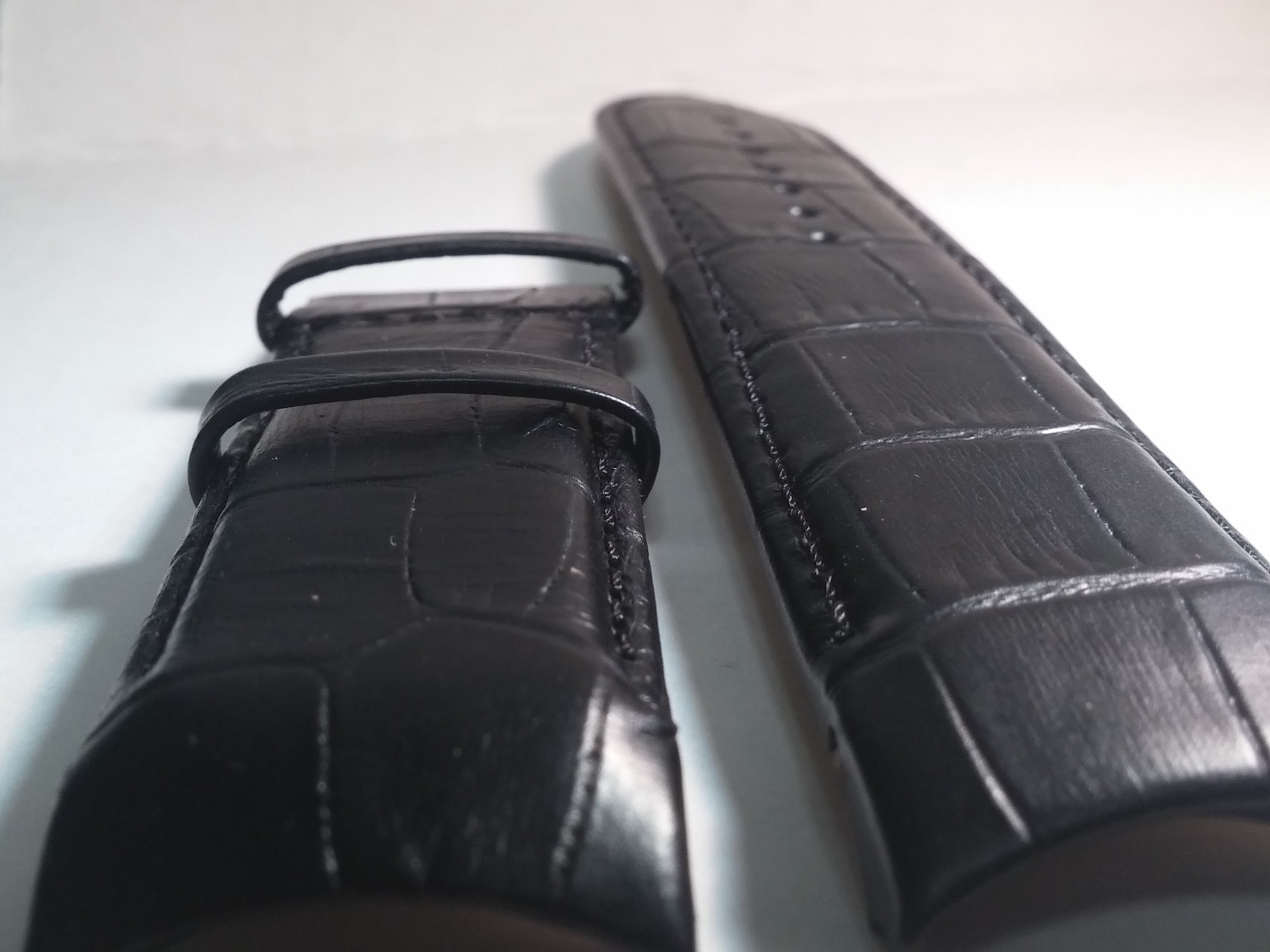 Genuine Tissot Band/Strap BLACK ALLIGATOR, 120×75 length, 24/22mm Damage