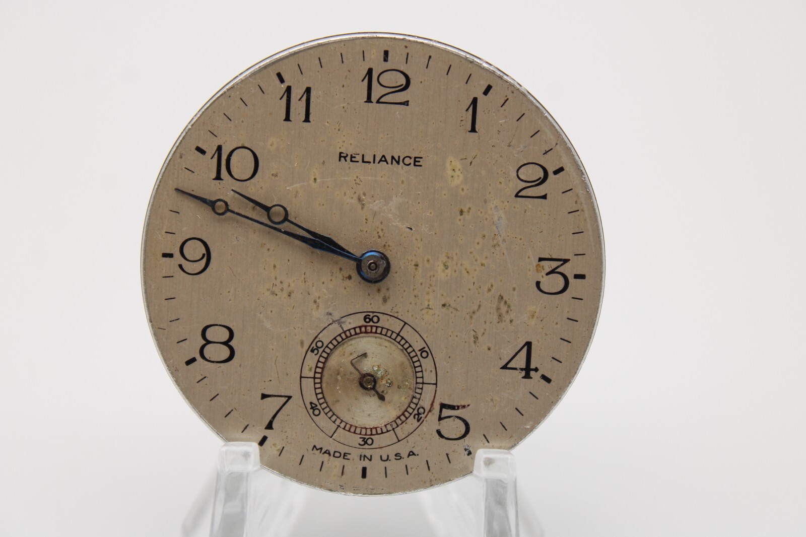 1917-1922 RELIANCE (INGERSOLL) POCKET WATCH MOVEMENT 549497 USA 16s 7j (QB2)