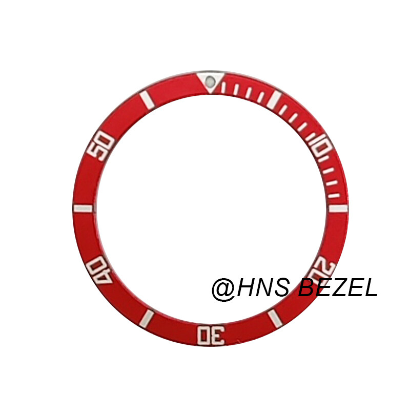 BEZEL INSERT FOR MEN SEIKO 7002,6309,7S26,SKX007K2 DIVER AUTOMATIC RED FLAT