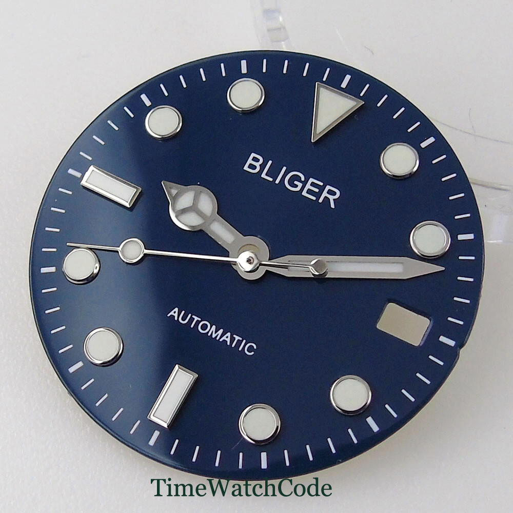 29mm Orange/Blue/Yellow Watch Dial+Hands Fit For NH35 NH35A Date Window Luminous