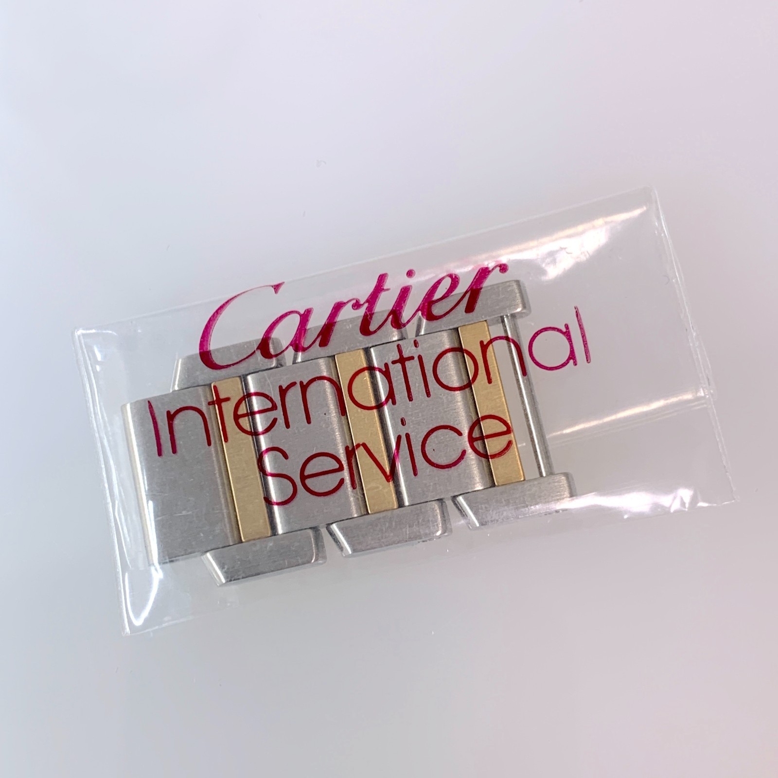 Genuine Cartier Watch Band Bracelet Tank Francaise 14.5mm 3P Link Gold & SS