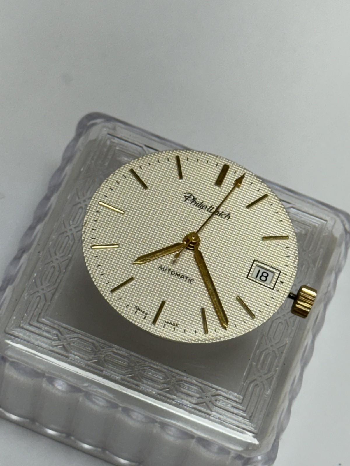 Automatic Date Eta 2824-2 Movement & Dial Philip Watch Swiss Made Running