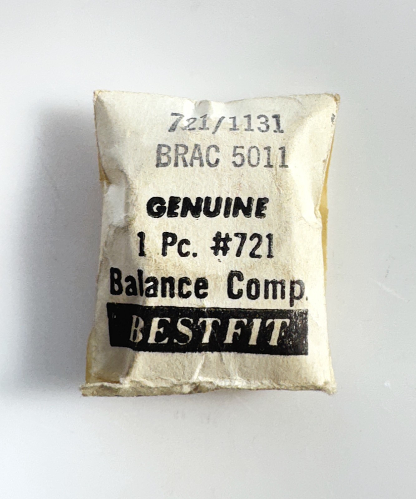 Vintage Bestfit 721 / 1131 (Ronda) Brac 5011 Balance Complete, Swiss Part, NOS