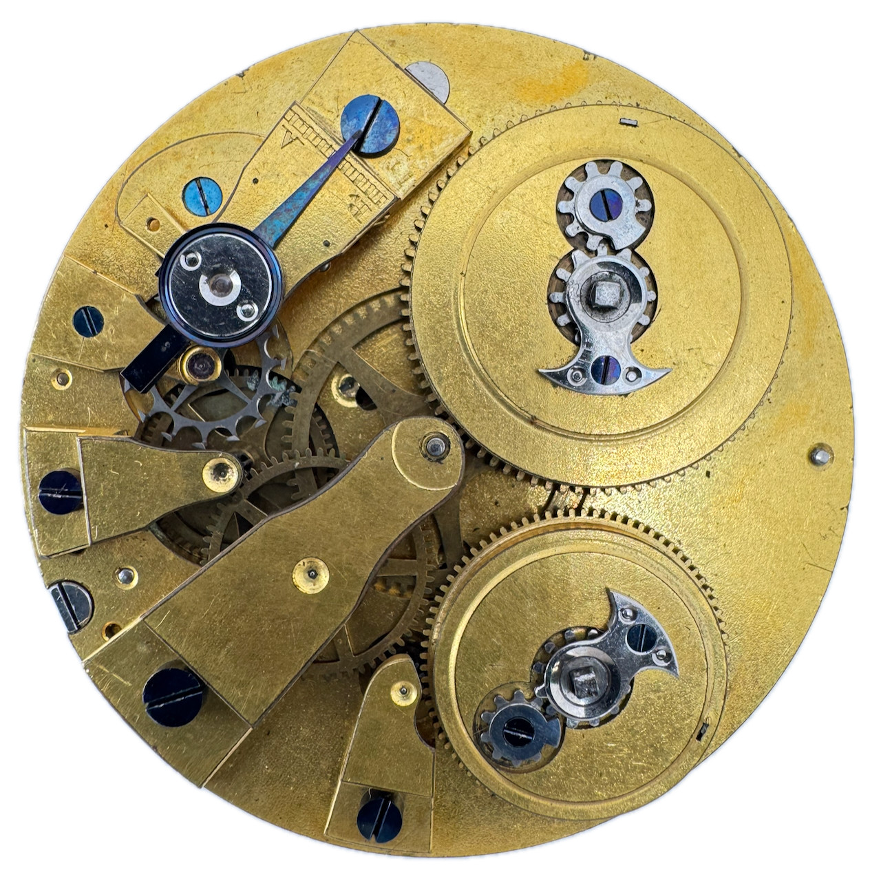 Antique 50mm Unbranded Key Wind Dead Beat Second Pocket Watch Movement