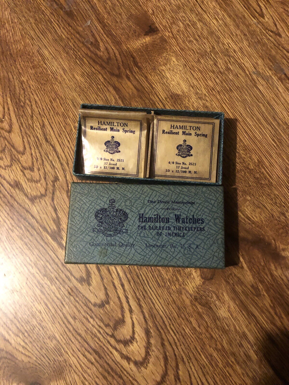 Vintage NOS Lot of 12 HAMILTON Watch MAINSPRING 6/0 SIZE No. 2521 Original Box