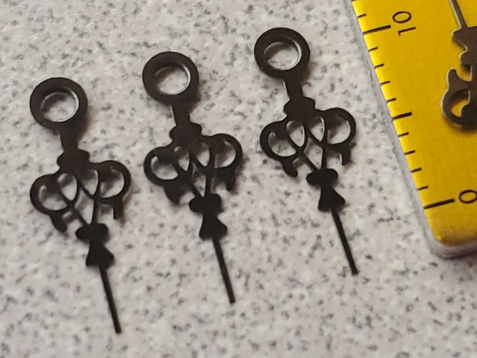 Lot Of 4 Vintage NOS Black/Gray Louis Hour Hands 180 Hole Size