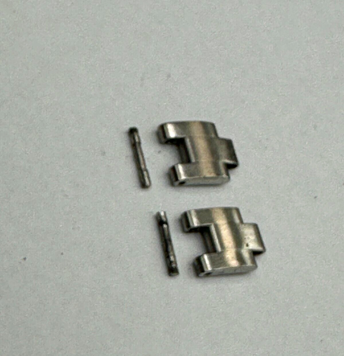 Genuine Rolex 10mm Brushed Solid S/S Oyster Old Style Lot Of 2Links w/Screws Lds