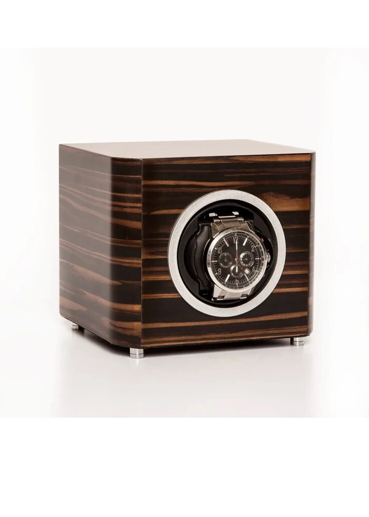 Brouk & Co. Matte Ebony Wooden Watch Hight Quality Winder Lux Gift