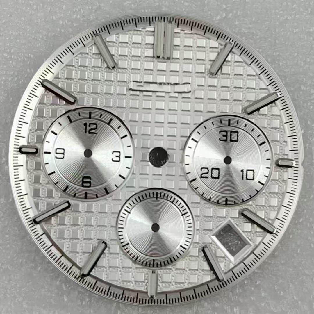 31.8mm Farmhouse Oak Watch Dial Green Luminous for VK63 Movement Watch Parts