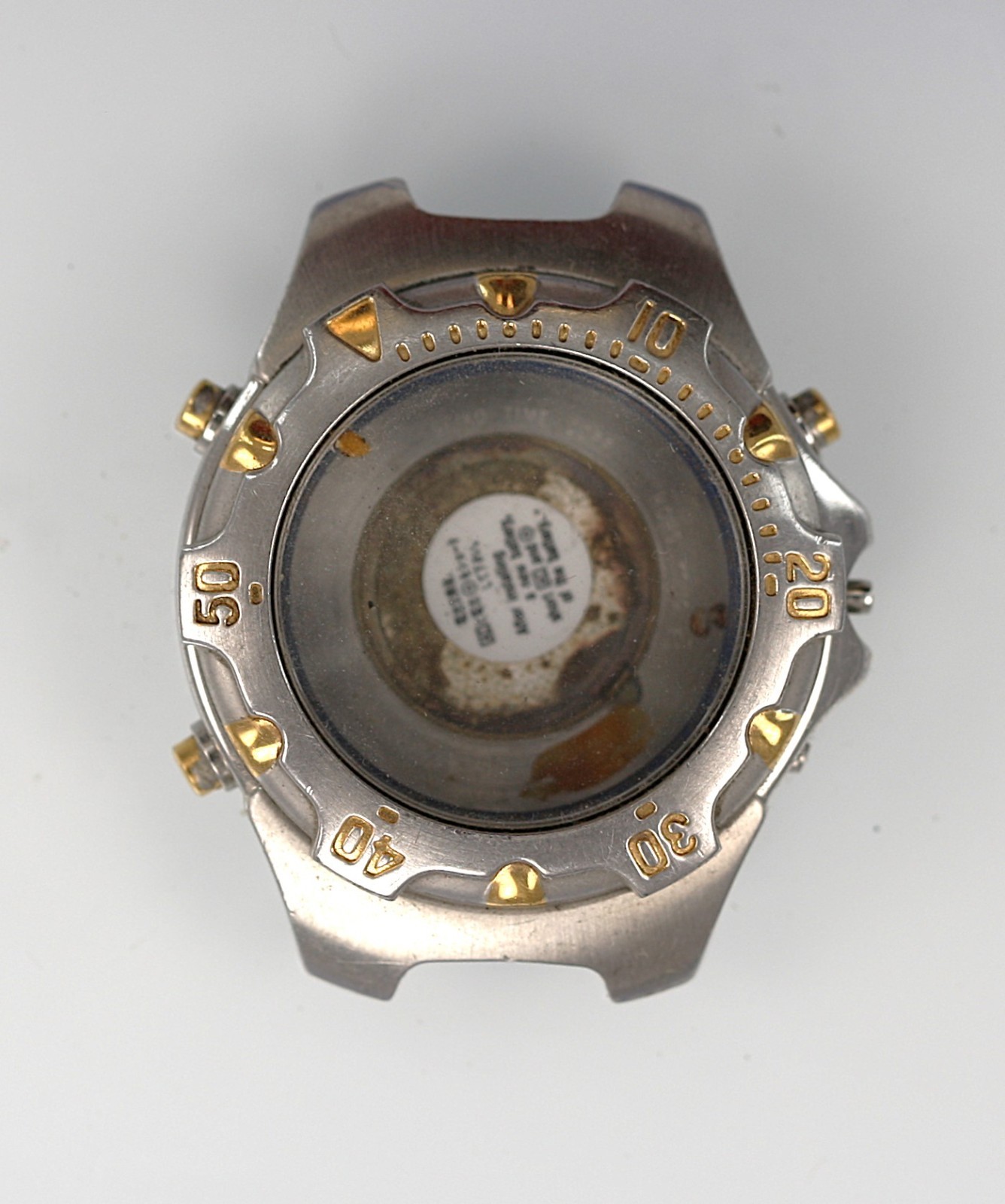 Seiko Watch Men 7T32-6M49 Silver Gold Stainless Steel WR NON-WORKING