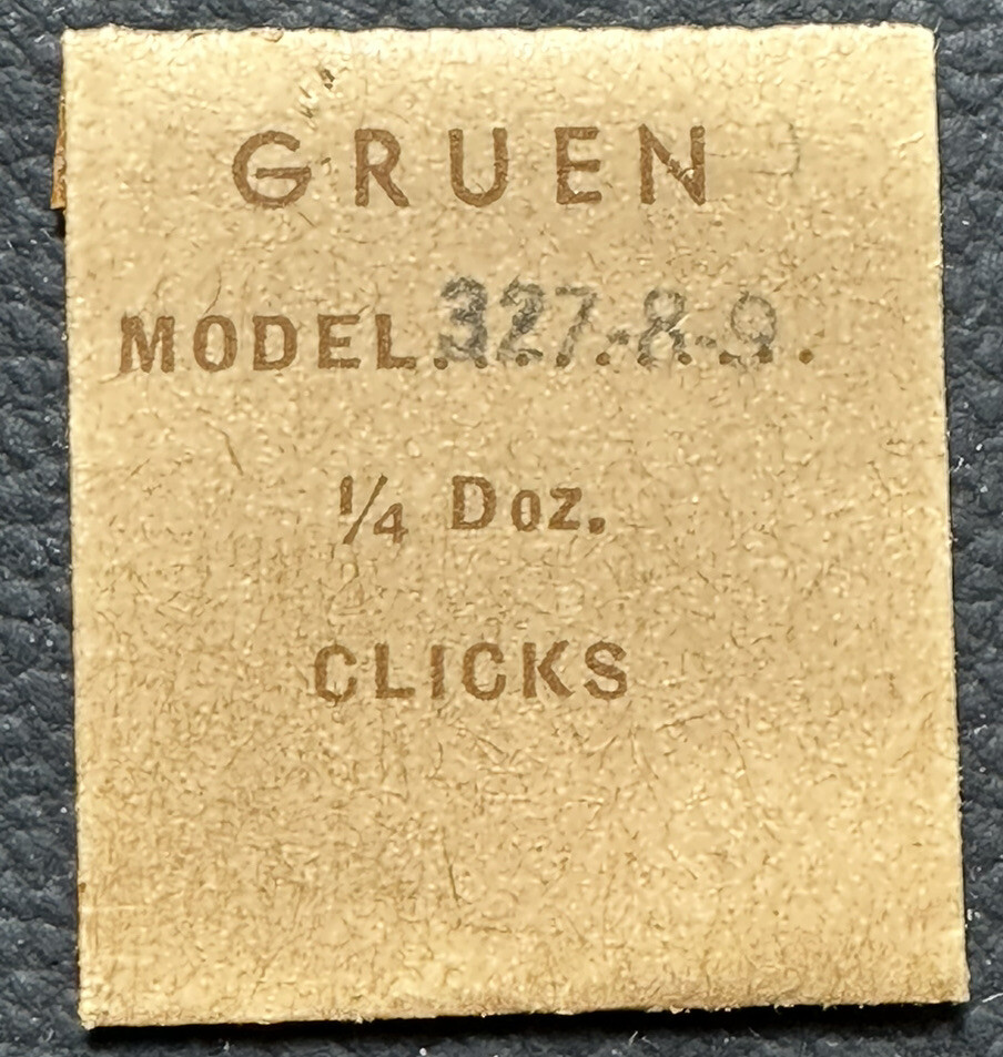 GENUINE GRUEN EB425 CAL327 1/4 DOZEN CLICKS JEWELER WATCH REPAIR WP5