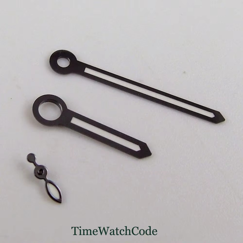 Luminous Black Watch Hands Fit UNITAS ETA6497 6498 ST3600 3620 Movement