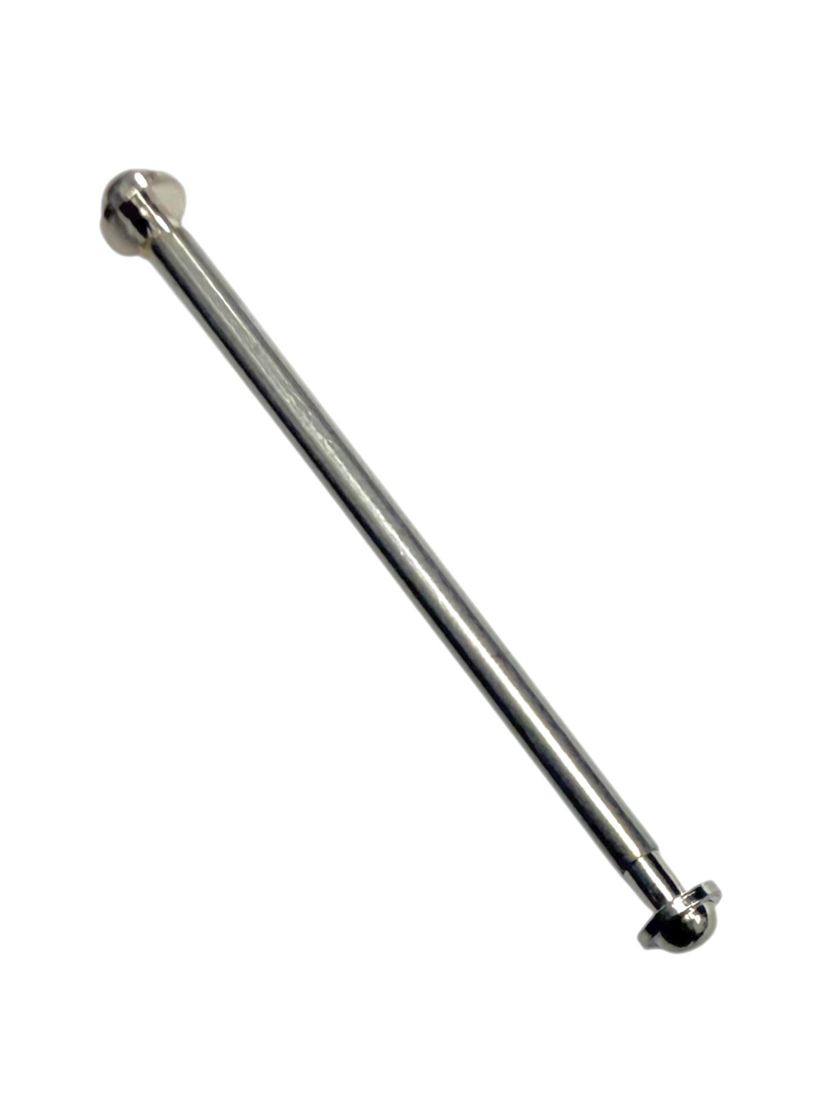 2PCS Stainless Steel Push-In Spring Bars – 24mm Watch Band Pins, Silver Tone
