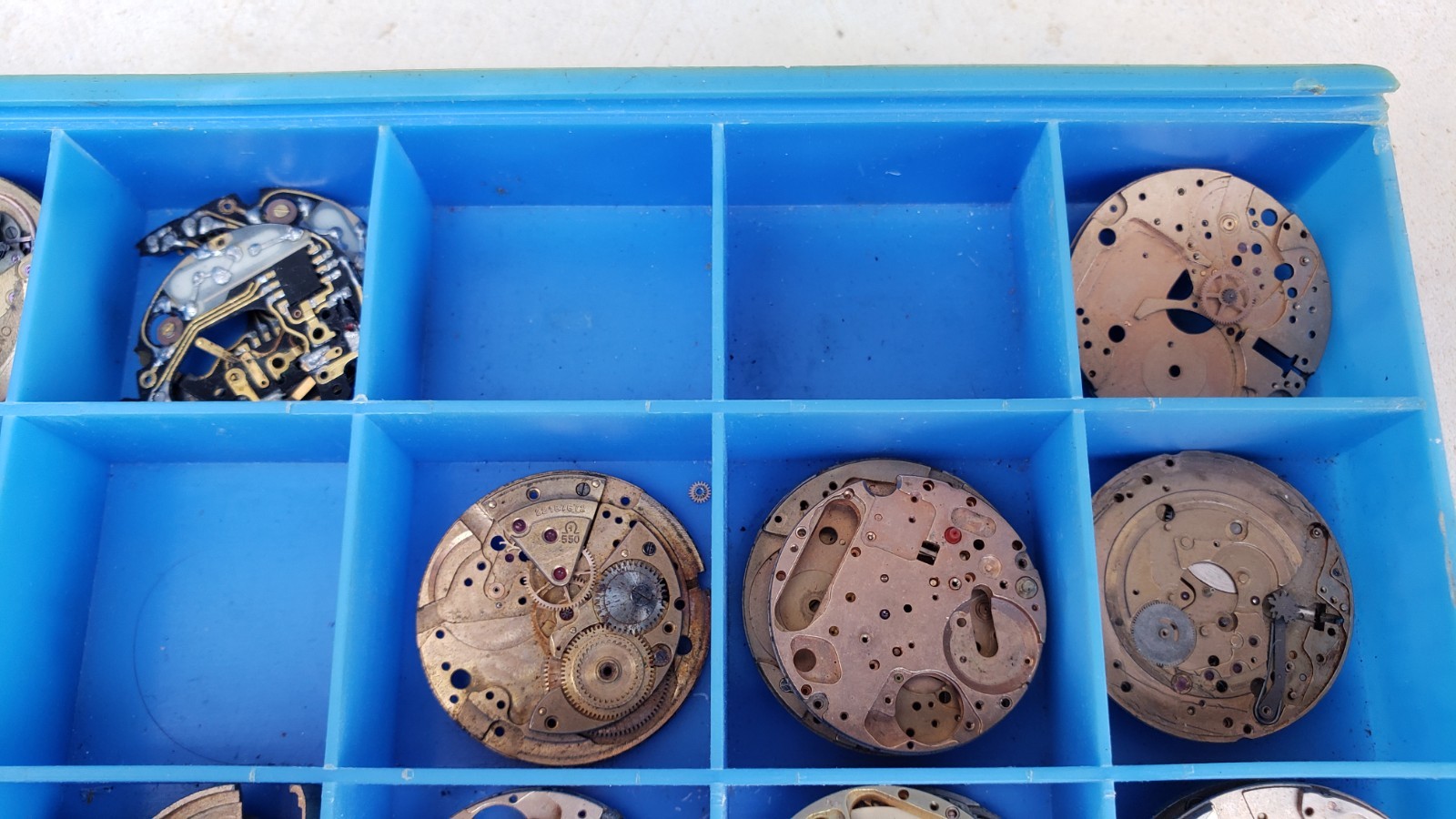 Huge Lot Of Omega Watch Movements & Dials & Parts