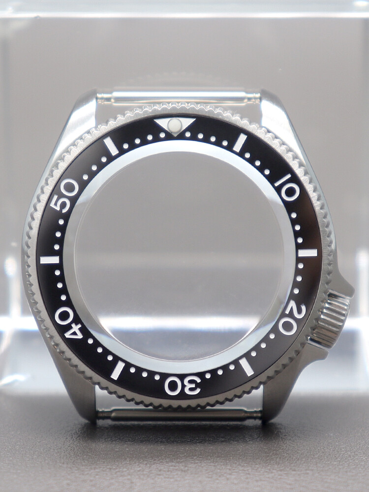 38mm Silver polishing Watch Cases sapphire glass For Seiko SKX013 NH35 Movement