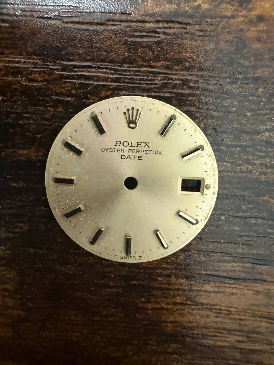 ROLEX LADIES OYSTER PERPETUAL DATE 6517 6516 6519 GOLD STICK DIAL USED COND