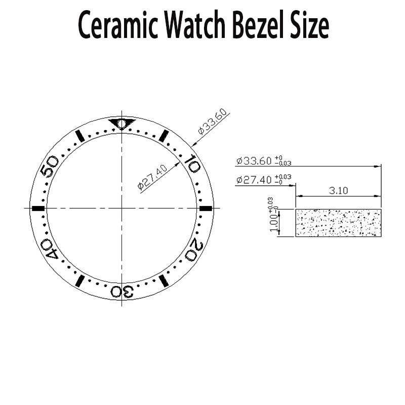 38mm PVD Black Watch Case SKX013 Mod Sapphire Glass 3.8 crown For NH35 Movement