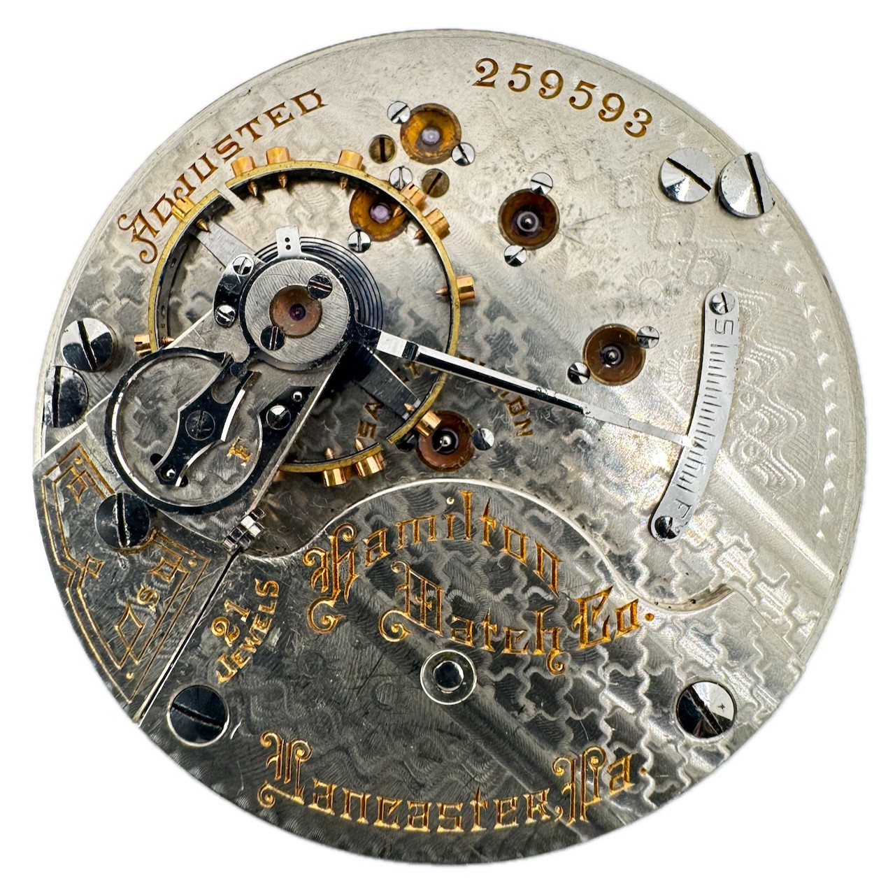 Antique 18s 1904 Hamilton 21J Hunter Railroad Class C Pocket Watch Movement 941