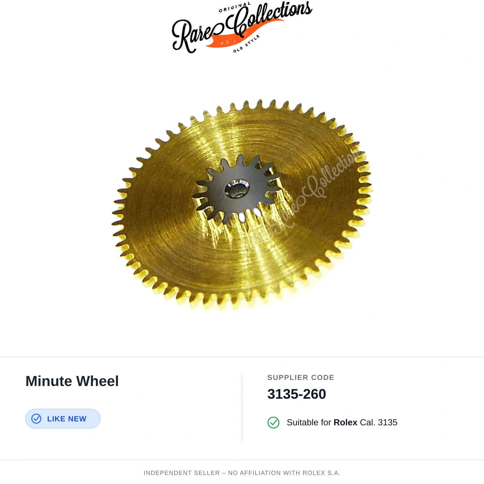 Minute Wheel Equal to New for Rolex (code 3135-260) Minute Wheel 3135