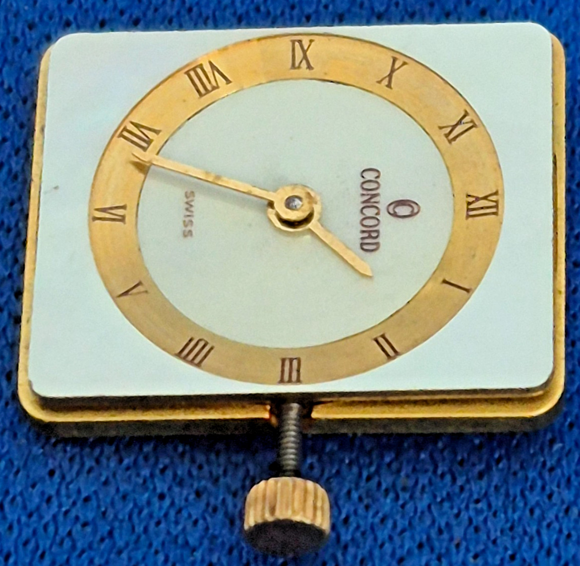 Concord Striking MOP Dial Movement Hands Stem Crown E03.001 Perfect Working Cond
