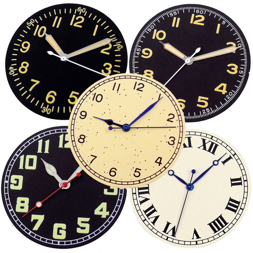 33.5mm Watch Dial Hand Luminous Pilot Style Fit NH35 NH36 MIYOTA 8215 ETA2824