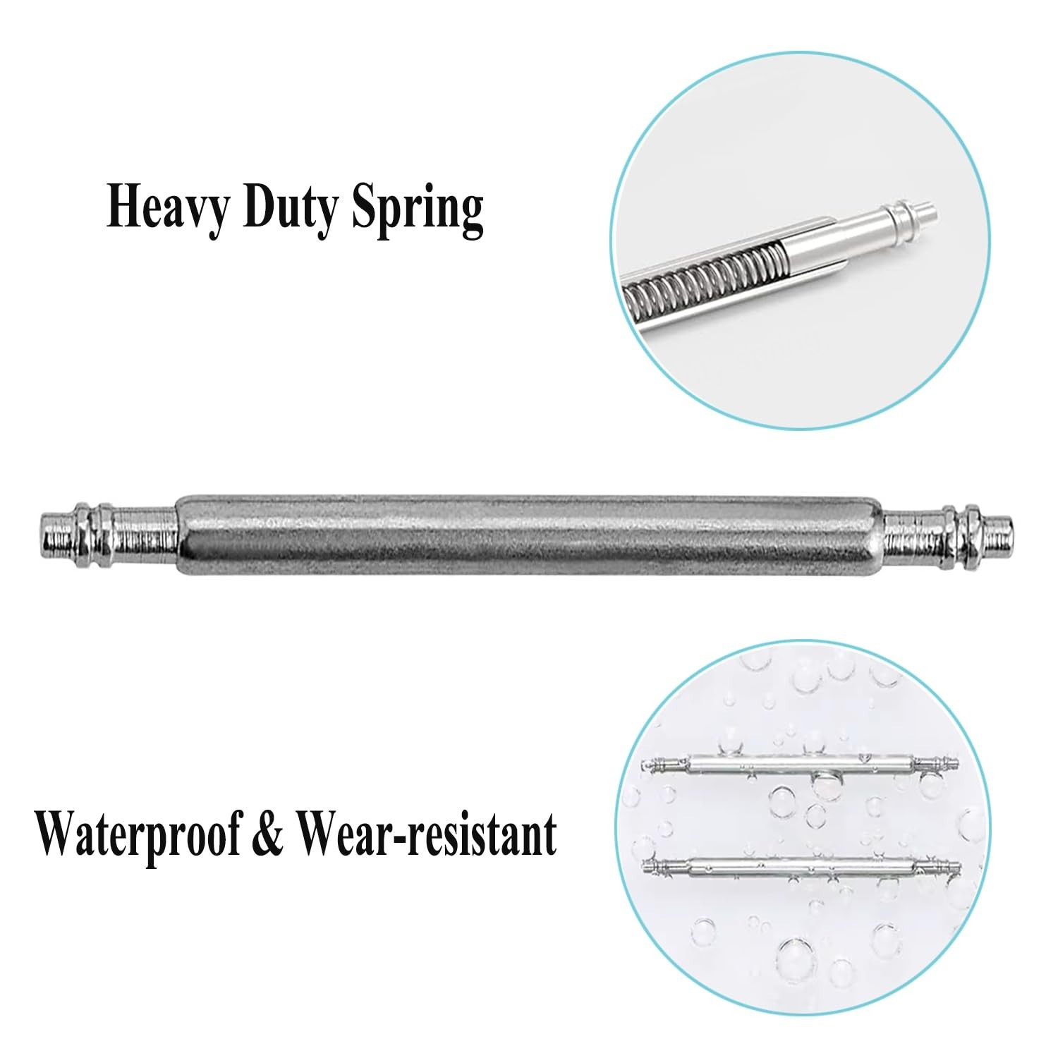 14mm 16m 18mm 20mm 22mm 24mm Spring Bars, Watch Pins φ1.8mm Diameter 10pcs
