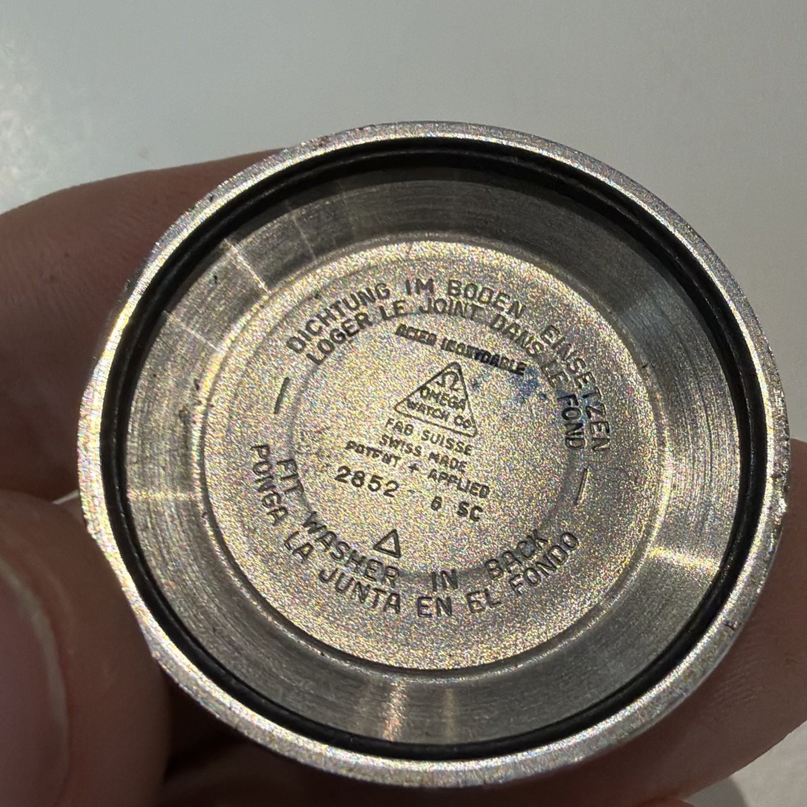 Vintage 1952-1953 Omega Watch Constellation 2852-6 SC Case Back With Medalion