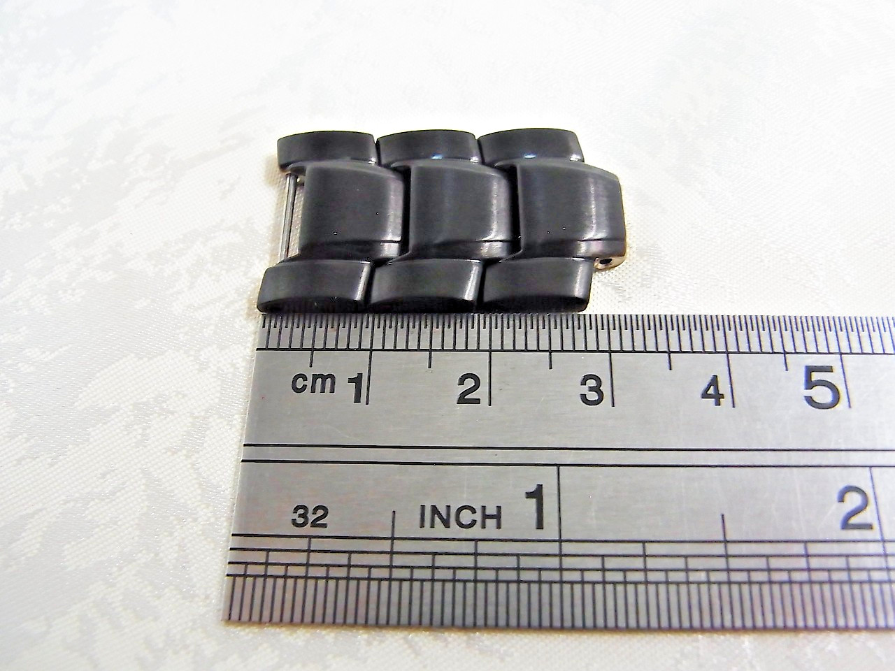 Luminox F117 Nighthawk Black SS Genuine Link 18mm Watch Band 3pcs set Mint