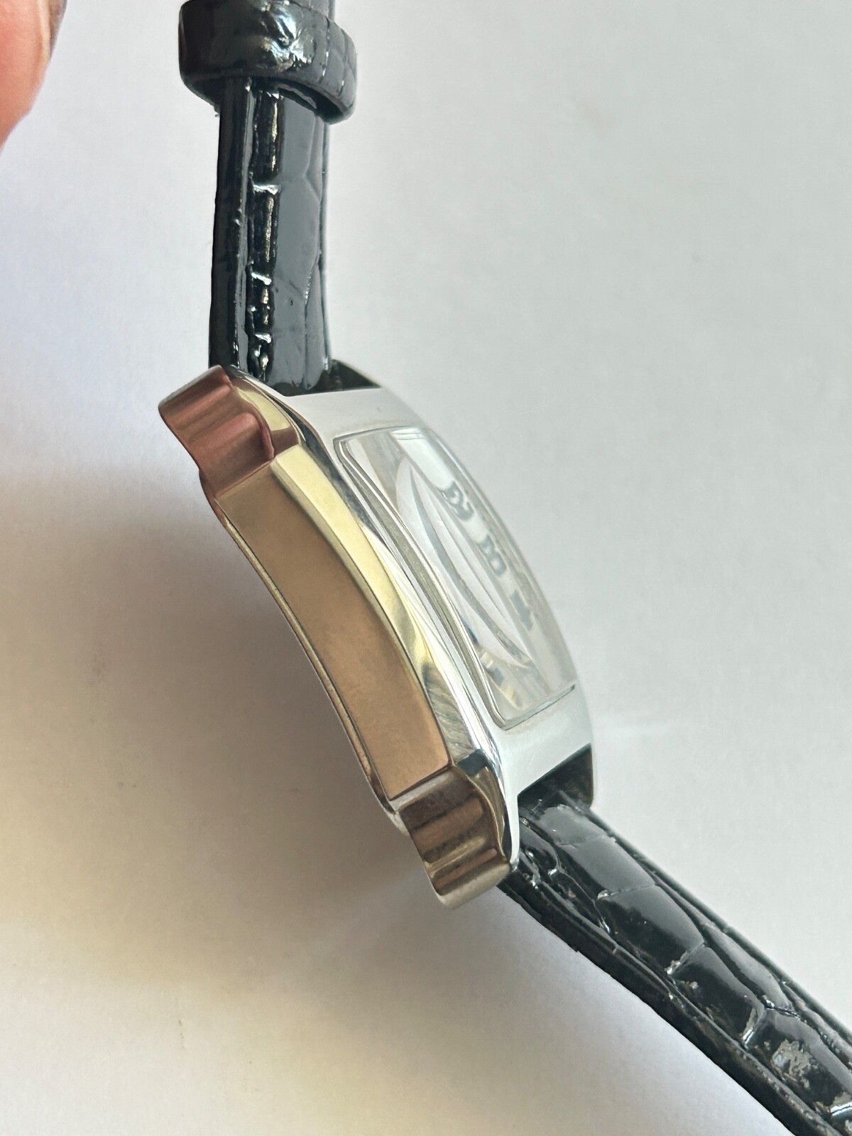 Vintage NOS DUNHILL Men’s Rectangular Steel Wristwatch Manual ETA 28mm x 39mm