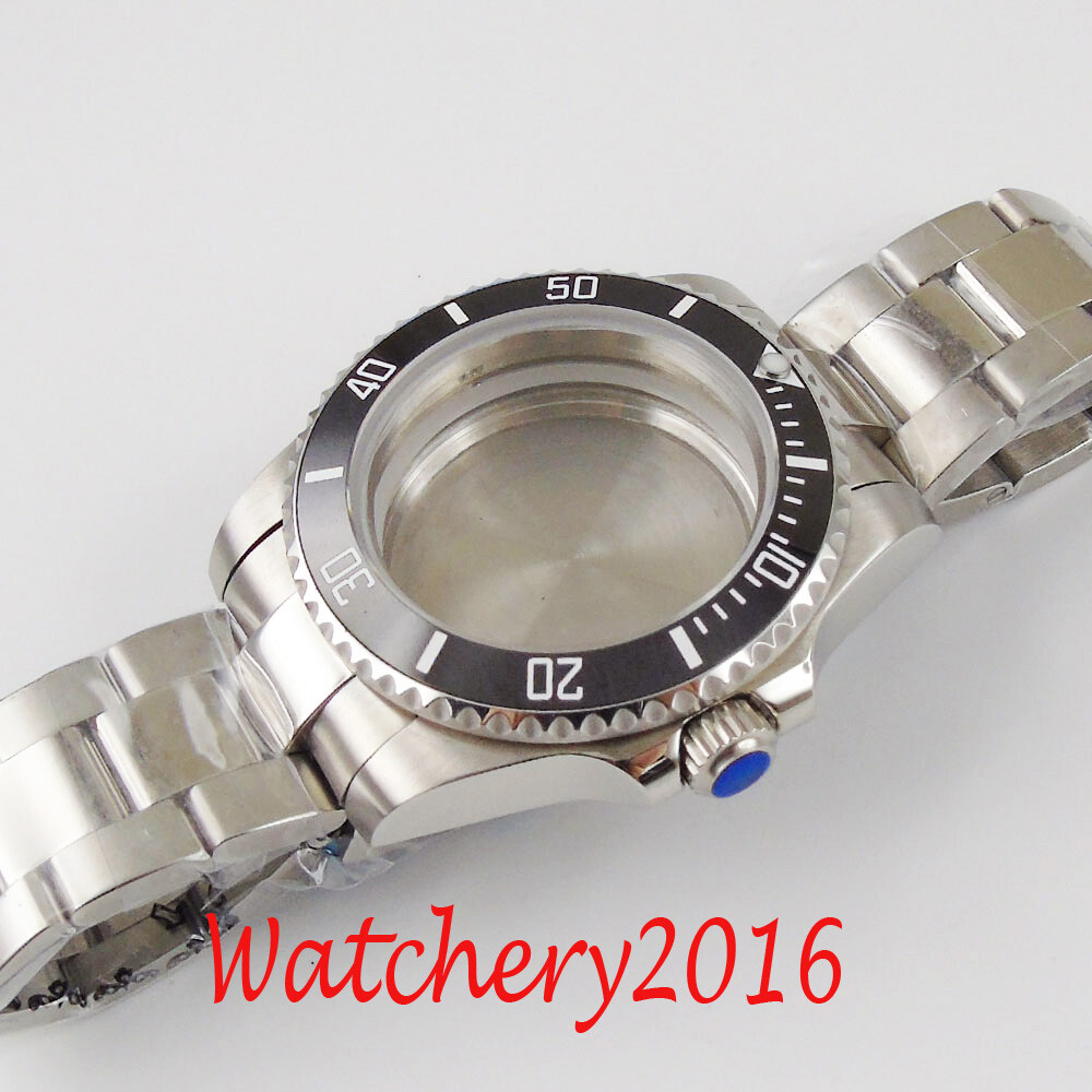 40mm Watch Case Fit Miyota 8215 NH35 ETA2824 PT5000 DG2813 3804 Sapphire Glass