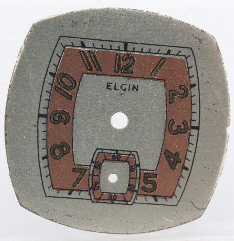 ELGIN ART DECO TANK WRIST WATCH DIAL 24.94×25.02mm (KX)