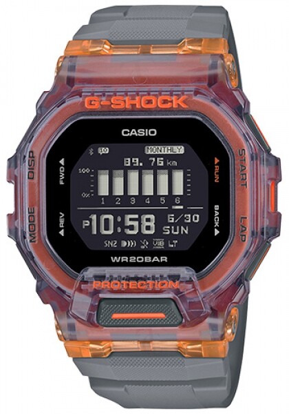 Casio G-Shock GBD-200SM-1A5 GBD200SM gray resin watch band and bezel set
