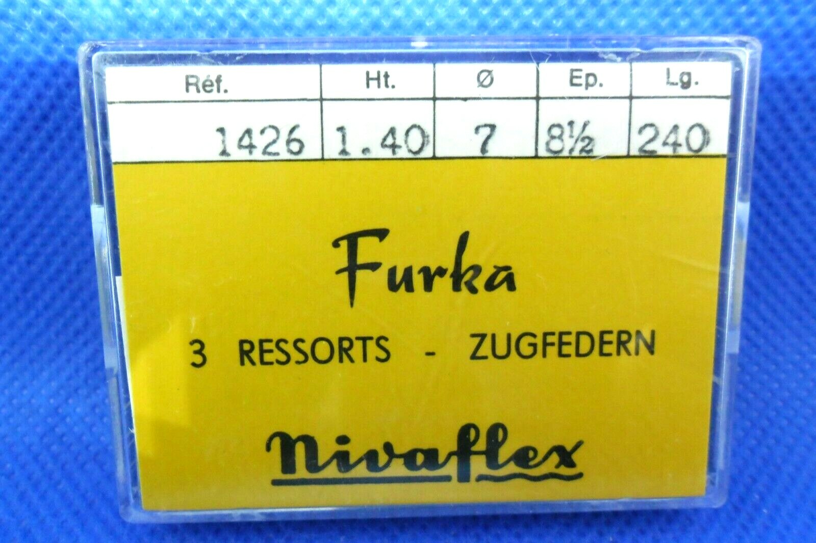 Resort Barillet Mainspring Lift Spring FURKA 1426 NIVAFLEX 1.40X7X8.5X240 CLOCK