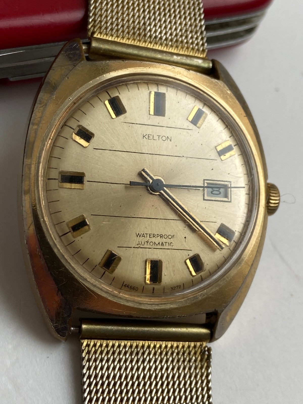 VINTAGE MEN WRIST WATCH SALE FOR PARTS TIMEX 1972 KELTON AUTOMATIC GREAT BRITAIN