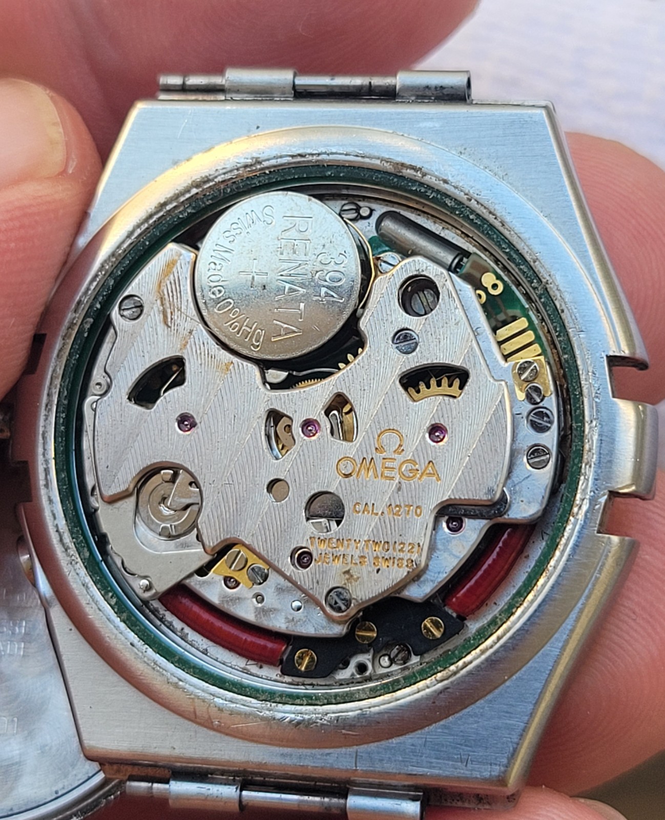 Omega Constellation Chronograph QUARTZ CAL 1270 MENS 37MM REF 386.1201 FOR PARTS