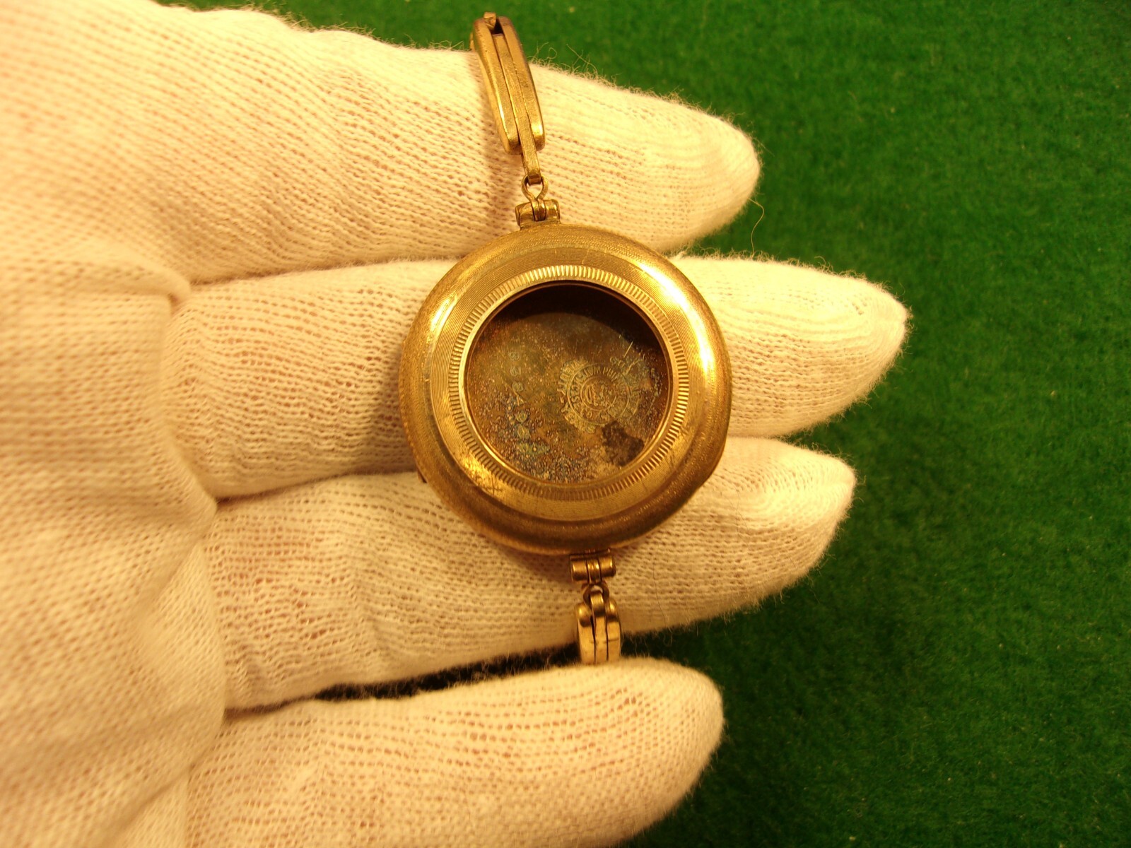 #1 of 5, NICE VTG ANTIQUE ROSY YELLOW GOLD FILLED LADY’S WRISTWATCH CASE & BAND