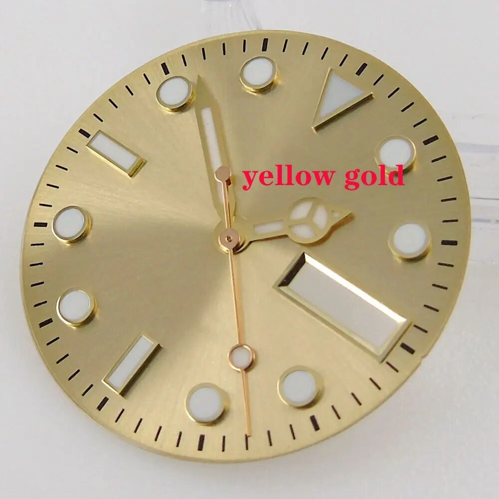 Watch Dial 29mm Spare Parts With Hands Fit NH36/NH36A Date/Day Calendar Window