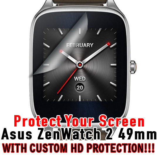 Asus ZenWatch 2 (49mm) HD Clear Crystal Screen Protection anti-scratch set 2