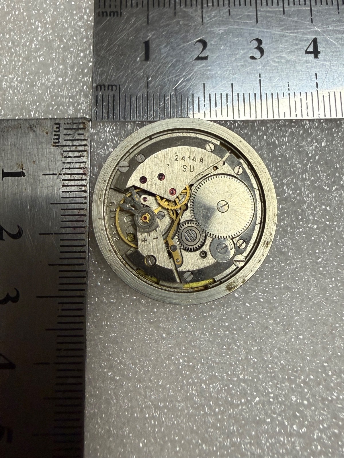 Watch movement USSR Vostok Cal.2414A plus Dial.For parts.