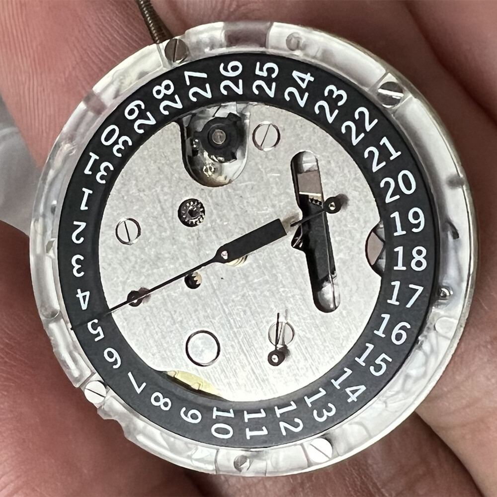 Swiss Made Genuine ETA C01.211 Chronograph Mechanical Movement 1853 Black Dial