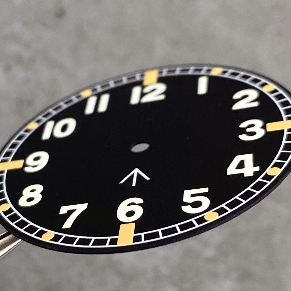 Sterile 33.5mm BlackDial Arabic Number Fit for NH35 PT5000 8215 Pilot Watch Part