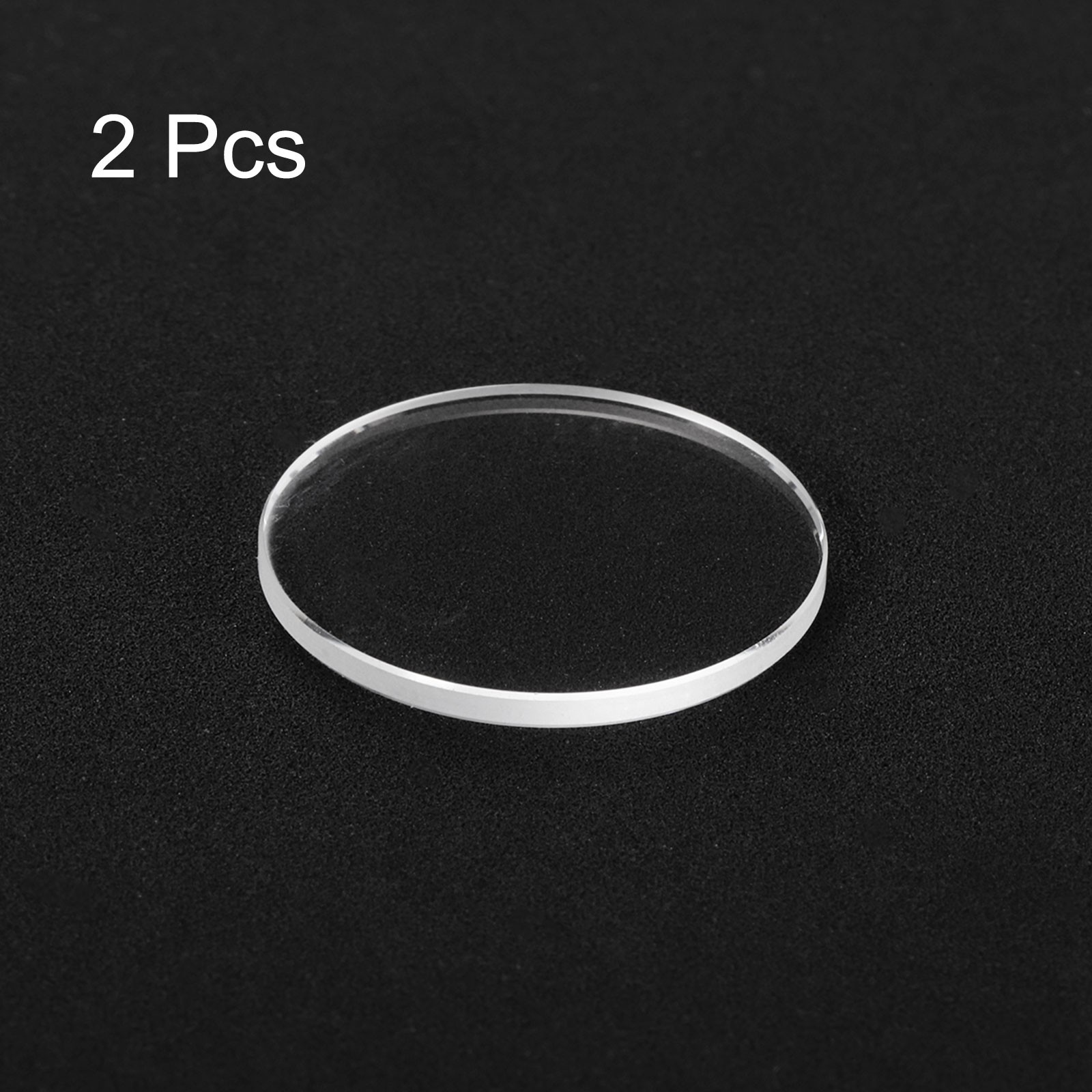 2pcs Watch Crystal Glass Lens 18.5mm x 1.0mm Beveled Edge Flat Glass Crystals