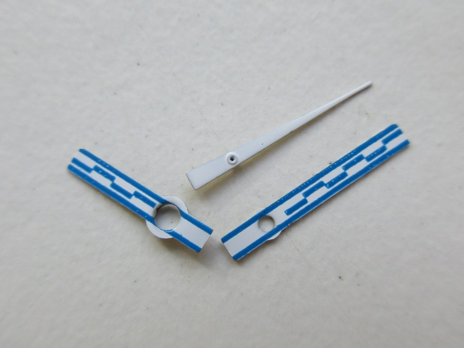 Set of 3 Blue-white Sport Rally ~ racing watch hands AS cal. 2063 – 150/90/21