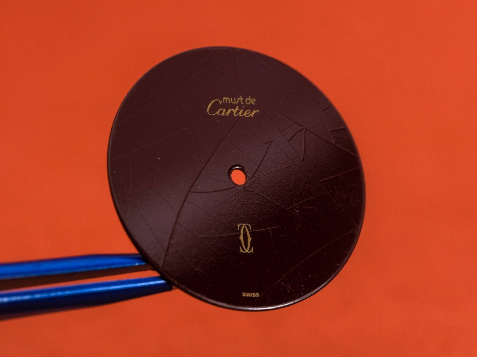 Authentic Cartier Must de Cartier Burgundy Dial