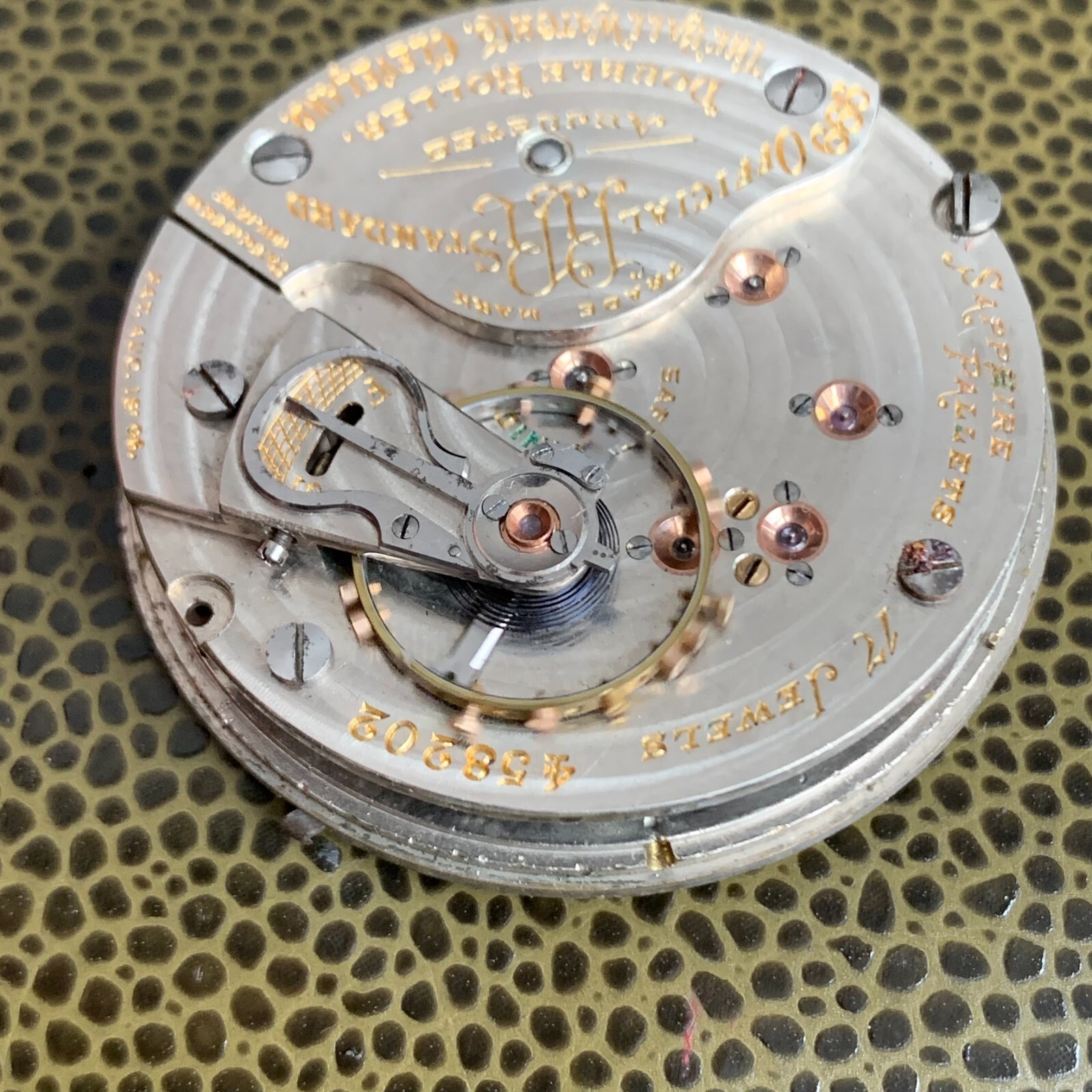 1904 Ball Grade 999 18S 17 Jewels Railroad Pocket Watch Movement Runs