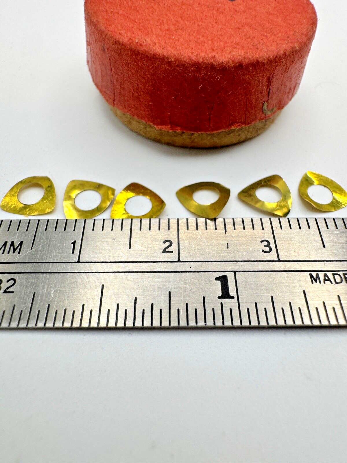 Pocketwatch 16s dial washer lot x 6 – 16 size watchmaker parts