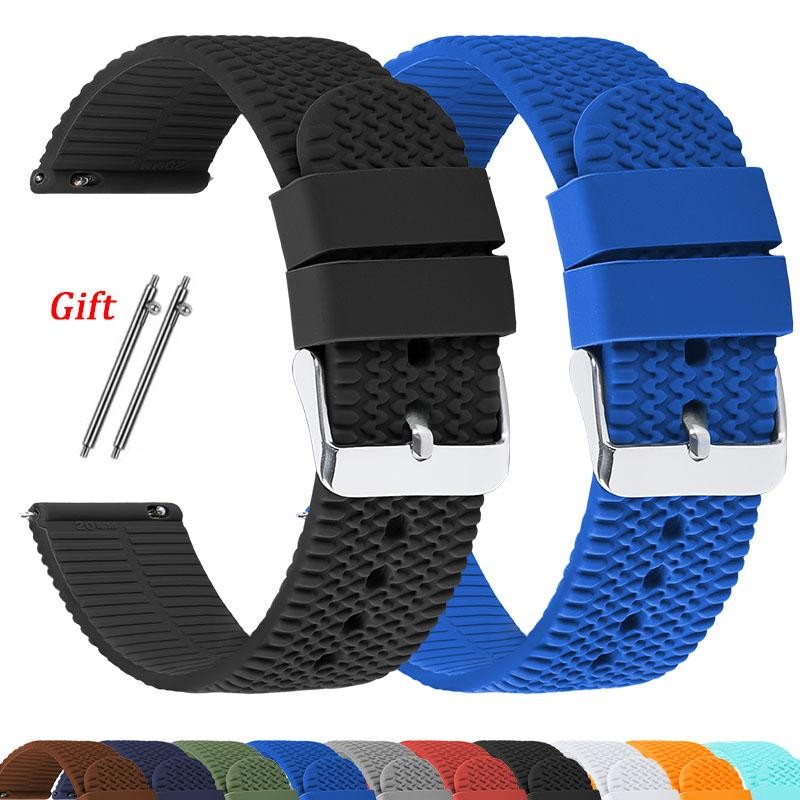 Rubber Soft 18mm 20mm 22mm Silicone Band Strap for Rolex for Smartwatch Bracelet