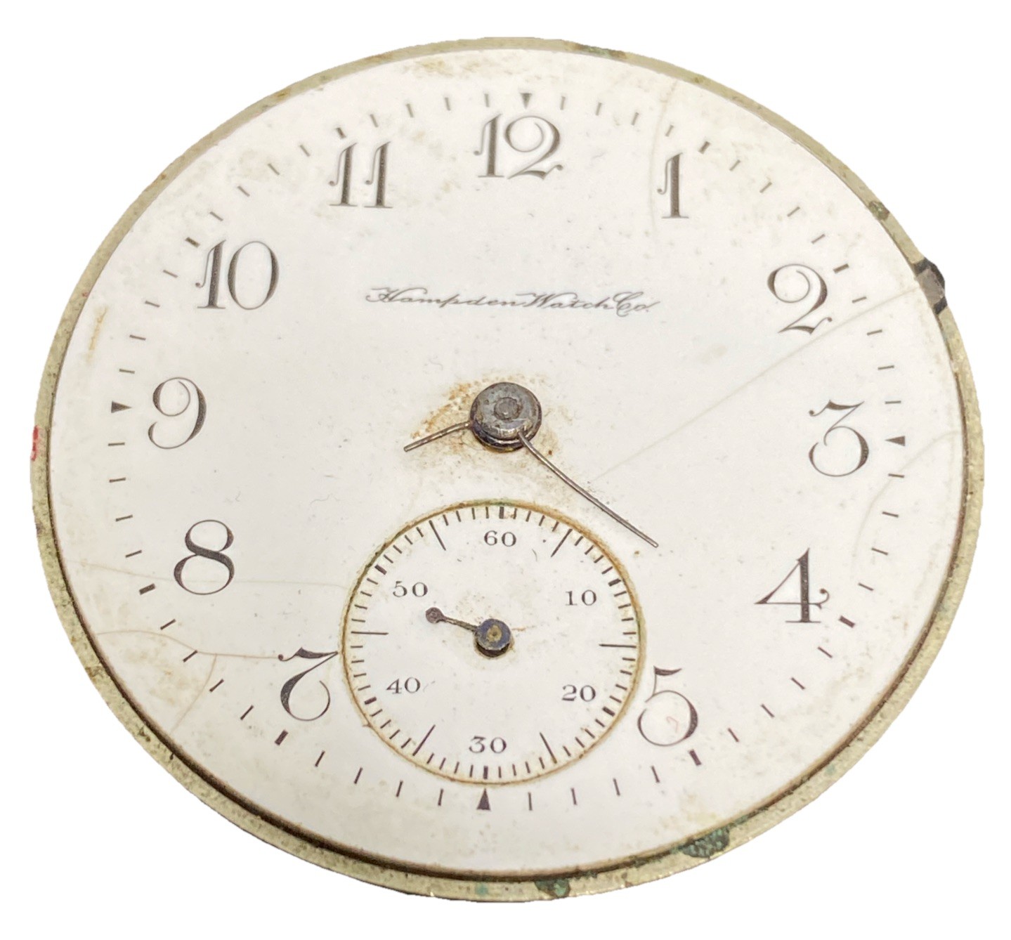 Hampden Grade 302 Pocket Watch Movement Size 12s 7j Model 3 Openface Parts F8557