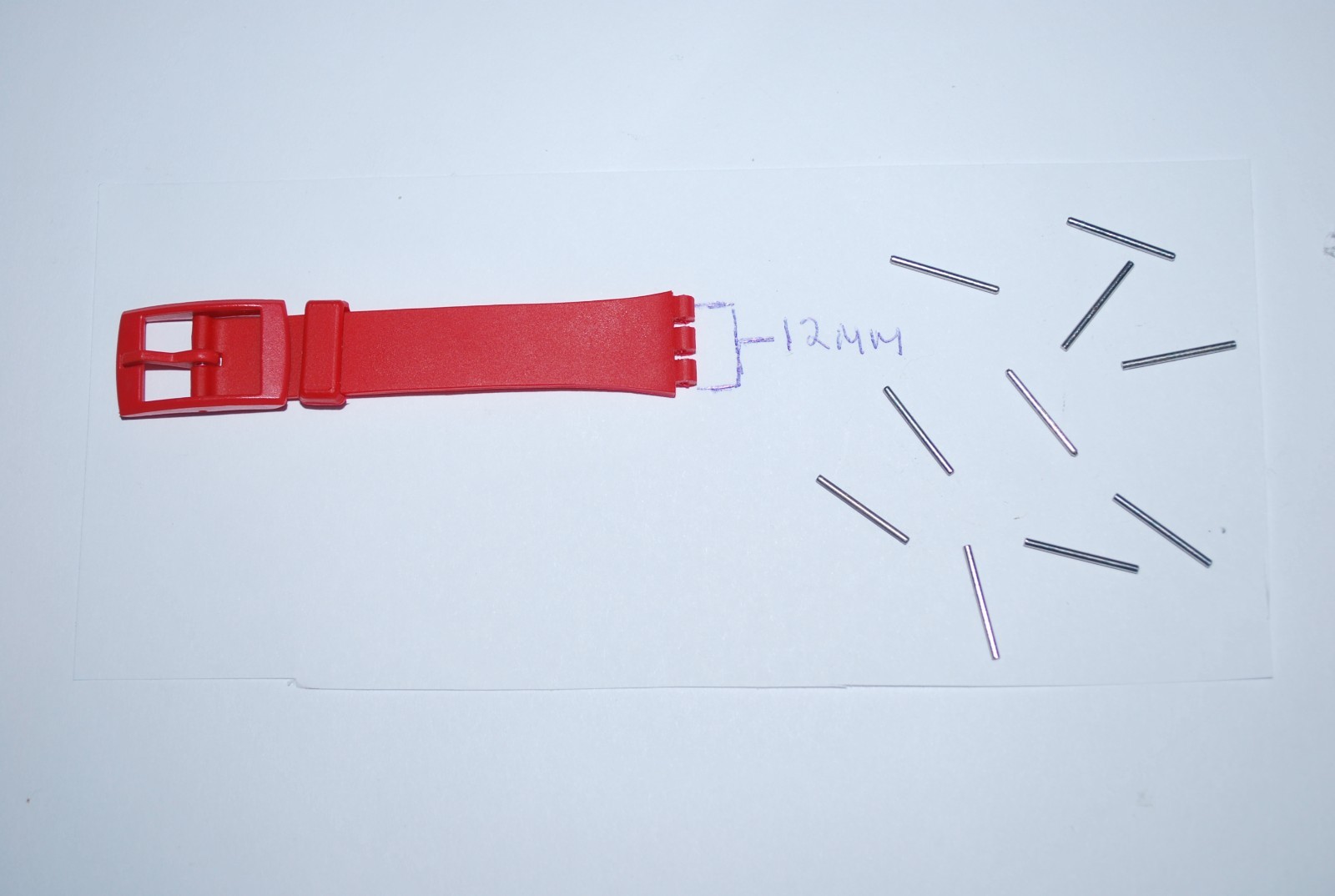 Swatch Watch 10 Metal Pins 5 For 17mm Straps 5 for 12mm Swatch Watch Circa 1990s