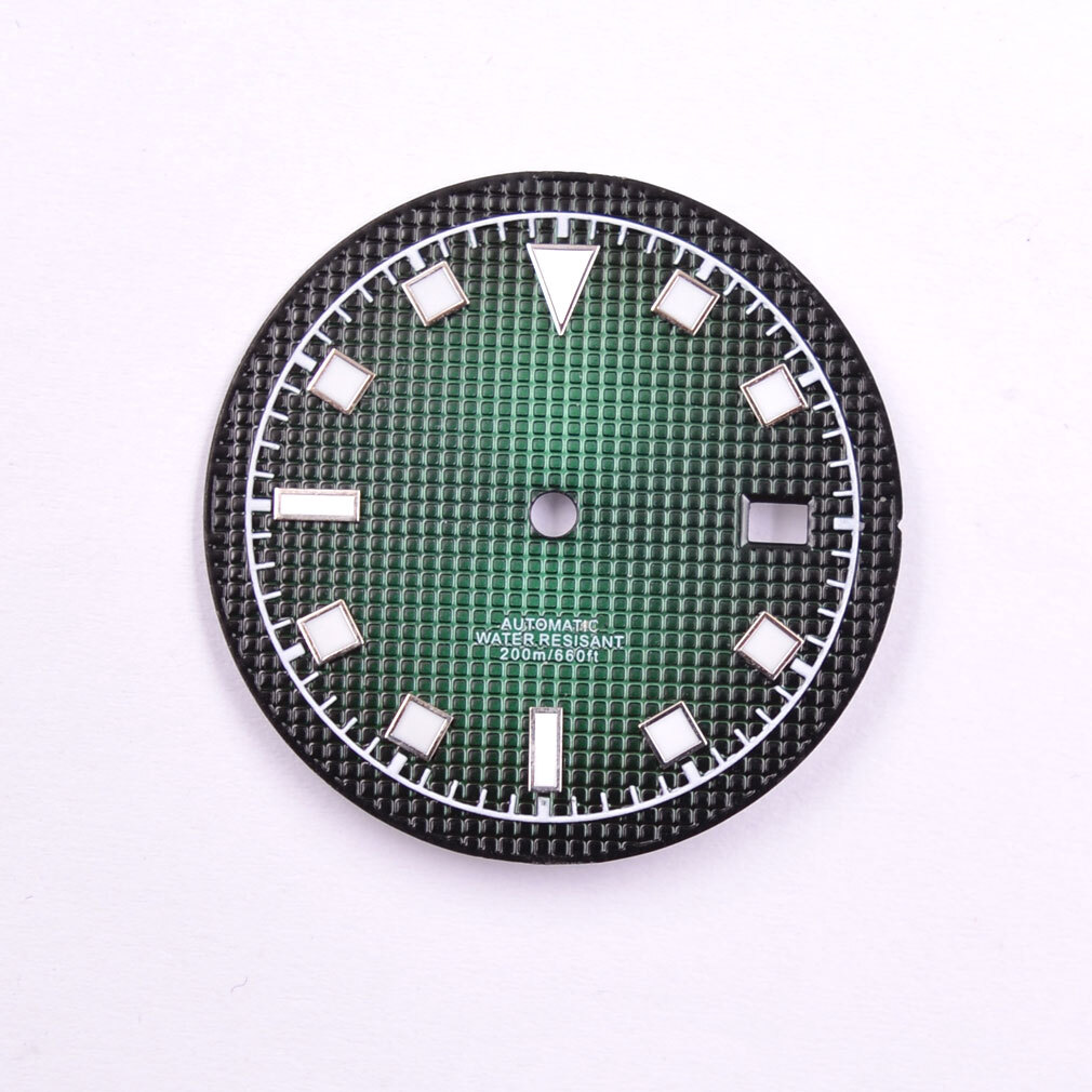 33.5mm Green Luminous Watch Dial Fit for NH35/35A NH36/36A Movement